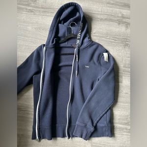 Blue Michael Kors Zip Up Hoodie